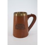 A 1940s King's Own Royal Lancaster Regiment carved wooden tankard