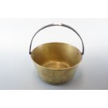 A brass jam pan, 29 cm diameter