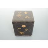 A Meiji Japanese lacquered caddy