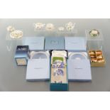 Wedgwood miniature teaware, a boxed Royal Crown Derby pin dish etc.