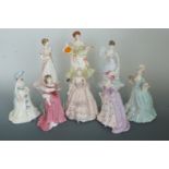 A set of eight Coalport "Femmes Fatales" collection limited edition figurines, comprising of Marie