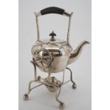 A George V electroplate spirit kettle and stand