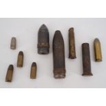 A quantity of inert ammunition including canon rounds