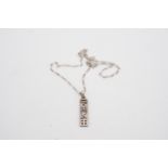 A Historic Originals Mackintosh Design white metal pendant necklace, pendant 3.5 cm