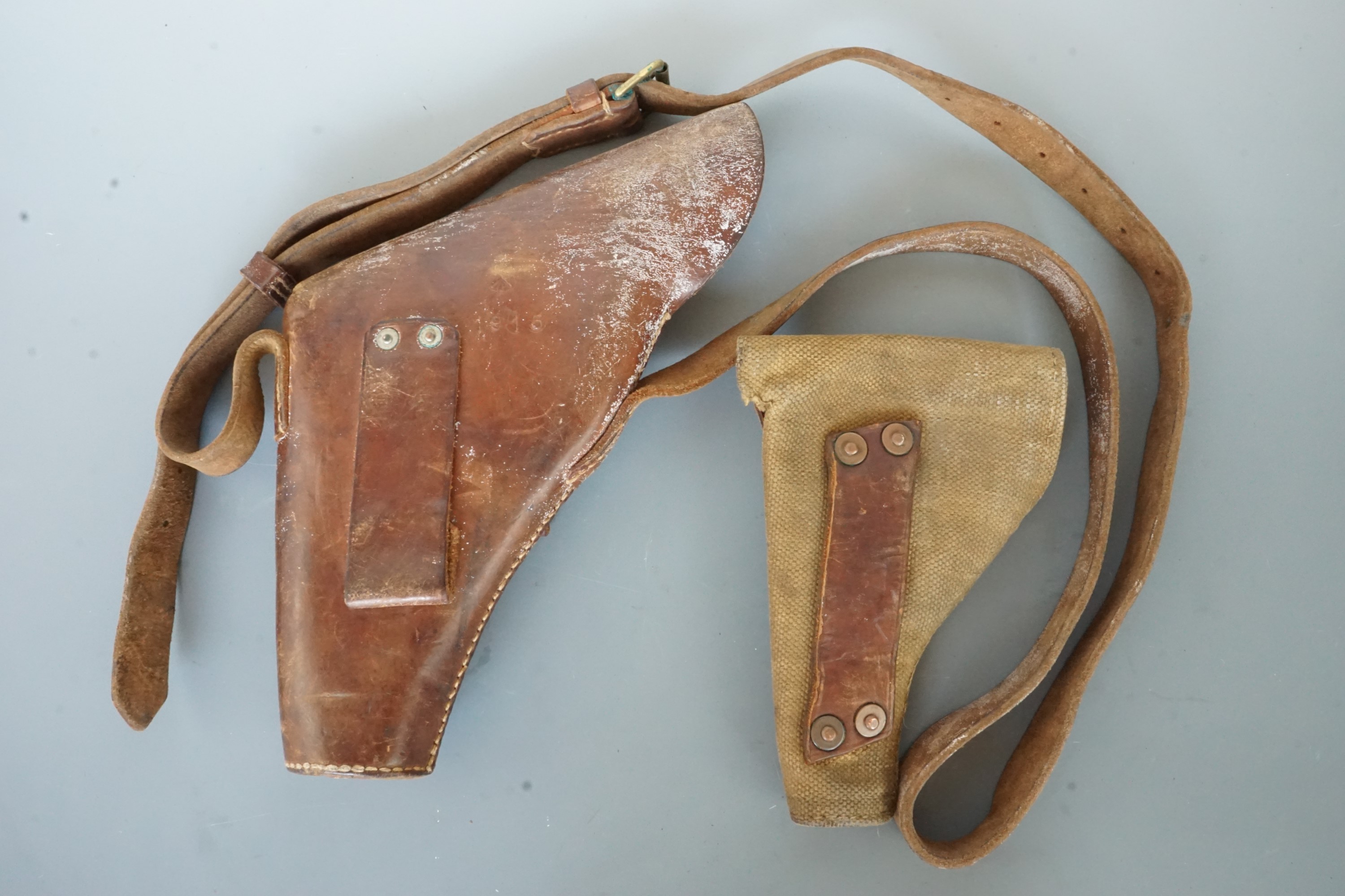 A British army flare pistol holster and one other holster - Image 2 of 2