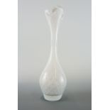 A 1960s controlled-bubble glass vase, 26 cm high