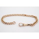 An antique 9 ct gold curb link bracelet, 20 cm, 15.8 g