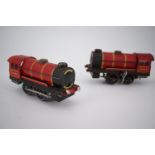 Two Chad Valley clockwork model railway locomotives