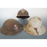 Relic French Adrian, British Mk 2 and Fire Watcher helmets