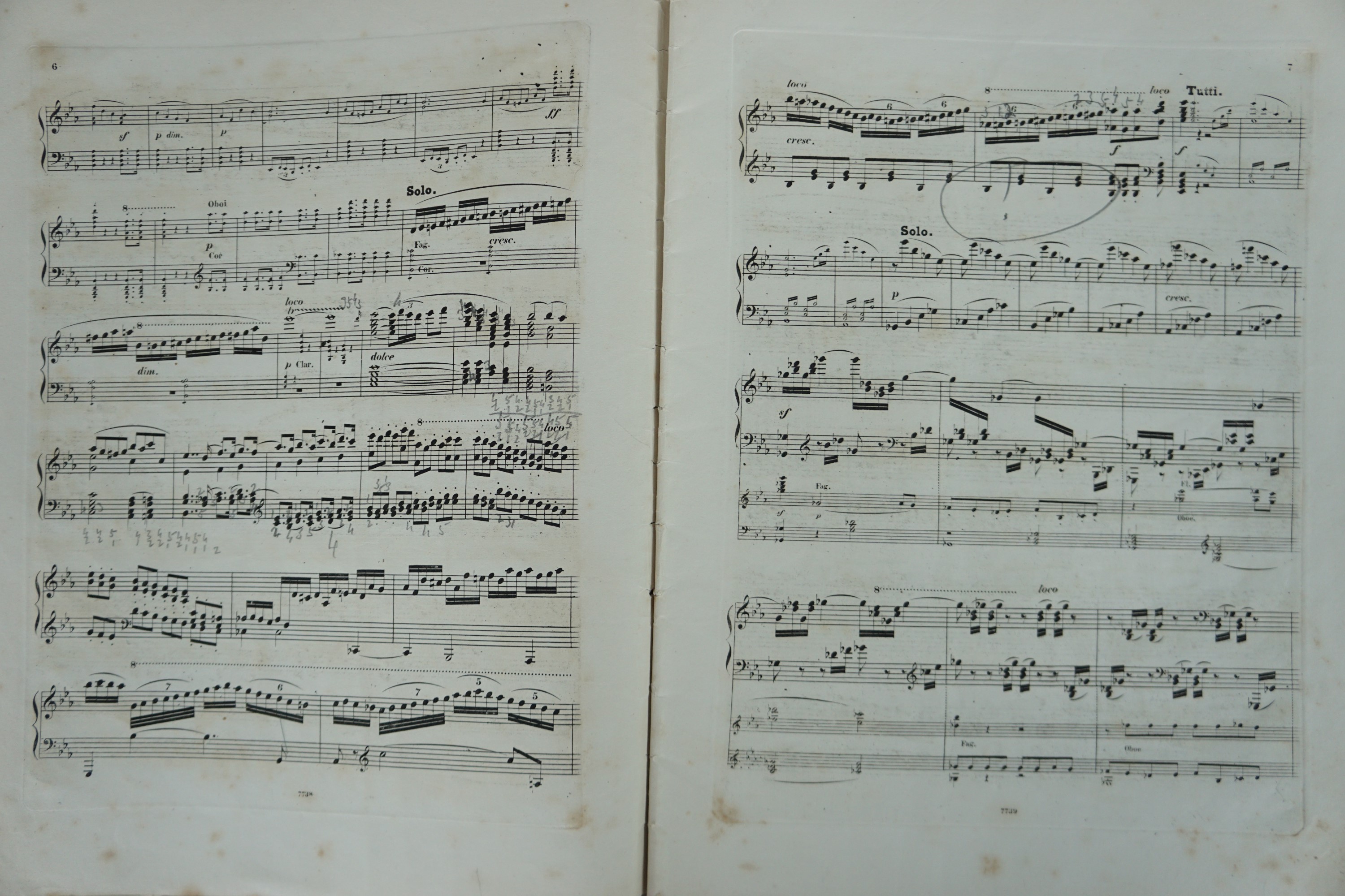 [ Sheet music ] Beethoven, No 5 piano concerto, Breitkopf and Hartel, 7738, circa 1840 - Image 3 of 4