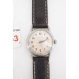 A 1940s Swis Abra seventeen-jewel wrist watch, having a water-resistant and antimagnetic case with