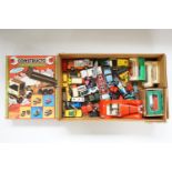 A Constructo Big Truck construction set and a quantity of Dinky and Matchbox die-cast cars, wagons