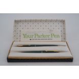 A cased 1960s Parker 17 Lady fountain pen and propelling pencil set