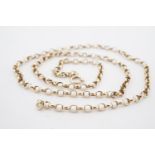 An antique yellow metal curb link neck chain, 55 cm, 8.4 g