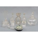 A paperweight, scent bottles, etc.