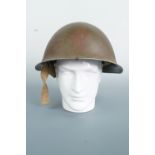 A Second World War British army Mk 3 steel helmet