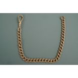 An antique 9 ct gold curb link bracelet, 20 cm, 14.6 g