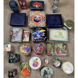 A quantity of vintage and other tins including Horner, Harrods etc.