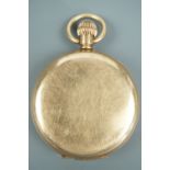 An early 20th Century rolled-gold hunter pocket watch