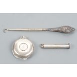 Collectors' items including compass / cup, button hook etc.