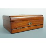 A Victorian mahogany portable writing desk of diminutive stature, 20 cm x 25 cm x 21 cm