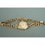 A 1950s lady's Bernex 9 ct gold wristlet watch, approx 13 g excluding movement