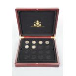 A 'The World's Finest Gold Miniatures' collectors' case containing six 24ct gold coins, each 1.2g