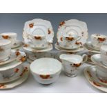 A 1930s hand painted tea set