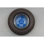 A late 20th Century car / truck tyre advertising ashtray, 15 cm