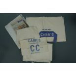 A Carr & Co, Carlisle, 1903 advertising pocket calendar together with printed cotton flour bags