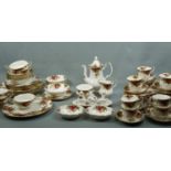 Royal Albert Old Country Rose tea and dinnerware, approximately 60 items