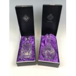 Two boxed Edinburgh crystal decanters