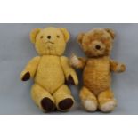 A vintage musical Teddy bear, 40 cm high, and one other similar Teddy bear