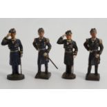 Four German Third Reich Elastolin / Lineol toy admirals
