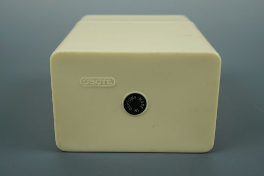 A 1960s Crayonne Ltd cream plastic box designed by Conran associates, 13 cm high - Image 2 of 2