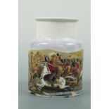 A mid-19th Century Crimean War commemorative Pratt ware meat paste pot "Charge of the Scotch Greys