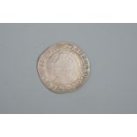 An Elizabeth I silver shilling coin, initial mark key, 1595/6 - 97/98