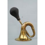 A reproduction brass motoring bulb horn, 36 cm