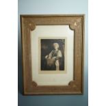 A fine late Victorian gilt-tooled leather easel-back photograph frame by J C Vickery of Regent