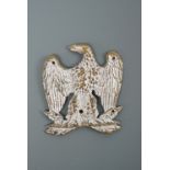 A Napoleonic French type cast brass badge, 6 cm x 5 cm