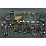 A large quantity of vintage cutlery including cased and other sets of George Ibberson electroplate