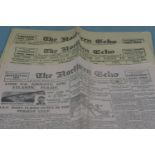 Sundry historic event commemorative newspapers