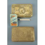 Two 1914 Princess Mary gift tins and a cigarette