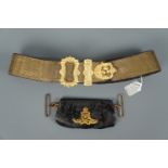 A late 19th / early 20th Century Royal Horse Artillery officer's should belt together with a post-