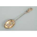 An Edwardian Royal commemorative silver tea spoon