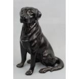 A large Beswick black Labrador figure, 33 cm high, model No 2314