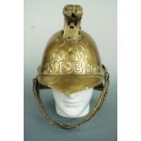 An early 20th Century Merryweather pattern New South Wales Fire Brigade helmet