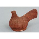 A terracotta hen, 14 cm x 9 cm