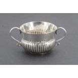 A late 17th / early 18th Century Britannia silver 'toy' or miniature porringer, bearing engraved