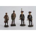 Four German Third Reich Elastolin / Lineol toy Imperial German high command figures